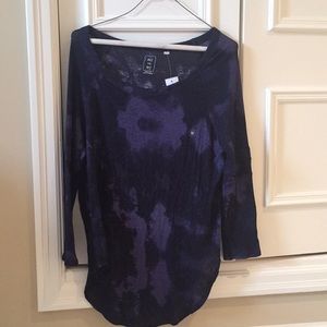 NWT Navy Printed "Me to We" Top